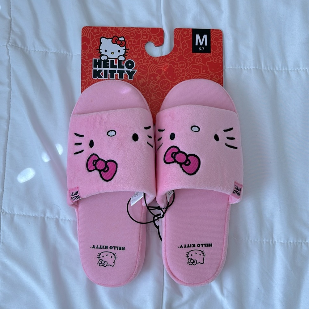 Hello Kitty Sanrio | Pink Slide Slippers Sizes Small and Medium